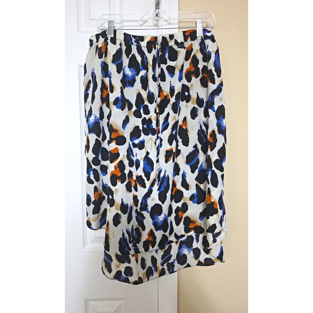 SHEIN Curve Women’s 4XL Plus Leopard Animal Print Pull-On Elastic Midi Skirt